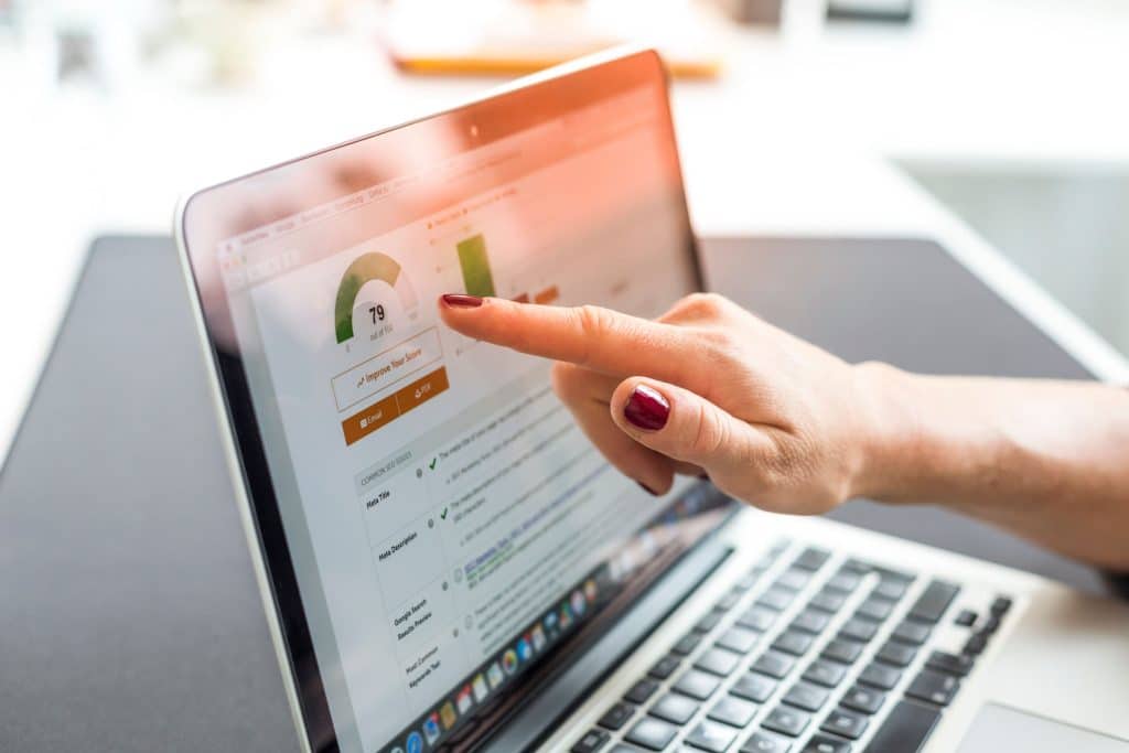 Local SEO results dashboard showing improved Google rankings for Bucks County small business