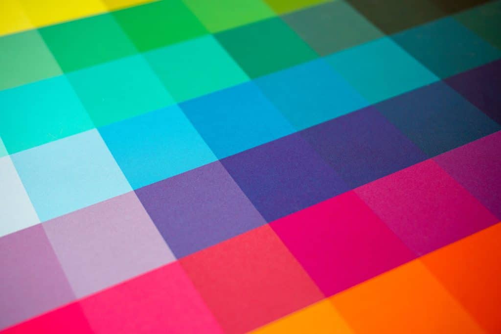 Close-up of Color Swatches for branding development in Bucks County PA